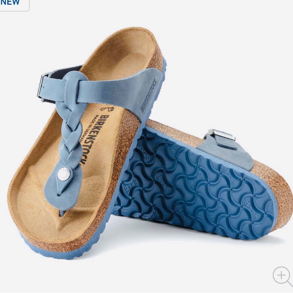 Birkenstock’s Gizech oiled leather braided sandals size 39.